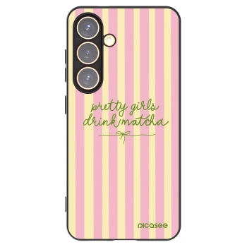 Picasee silikónový čierny obal pre Samsung Galaxy S24 S921B 5G - Pretty matcha