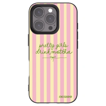 Picasee silikónový čierny obal pre Apple iPhone 16 Pro - Pretty matcha