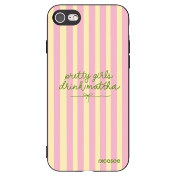 Picasee silikónový čierny obal pre Apple iPhone 8 - Pretty matcha