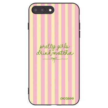 Picasee silikónový čierny obal pre Apple iPhone 8 Plus - Pretty matcha