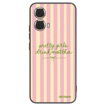 Picasee silikónový čierny obal pre Motorola Moto G85 - Pretty matcha