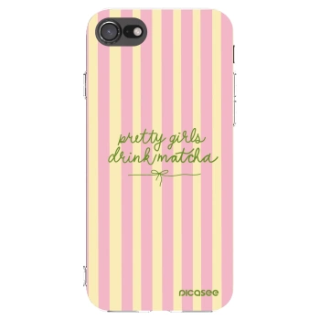 Picasee silikónový prehľadný obal pre Apple iPhone 7 - Pretty matcha
