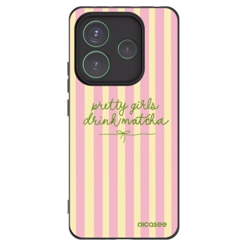 Picasee silikónový čierny obal pre Xiaomi Redmi Note 14 5G - Pretty matcha