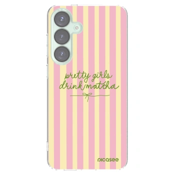 Picasee silikónový prehľadný obal pre Samsung Galaxy S25+ 5G - Pretty matcha