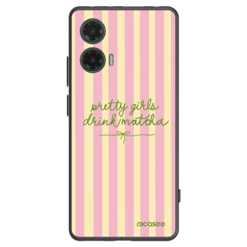 Picasee silikónový čierny obal pre Motorola Moto G35 5G - Pretty matcha
