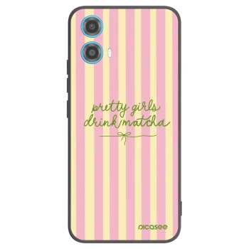 Picasee silikónový čierny obal pre Motorola Moto G34 5G - Pretty matcha