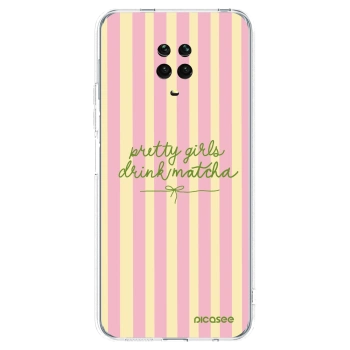 Picasee silikónový prehľadný obal pre Xiaomi Redmi Note 9 Pro - Pretty matcha