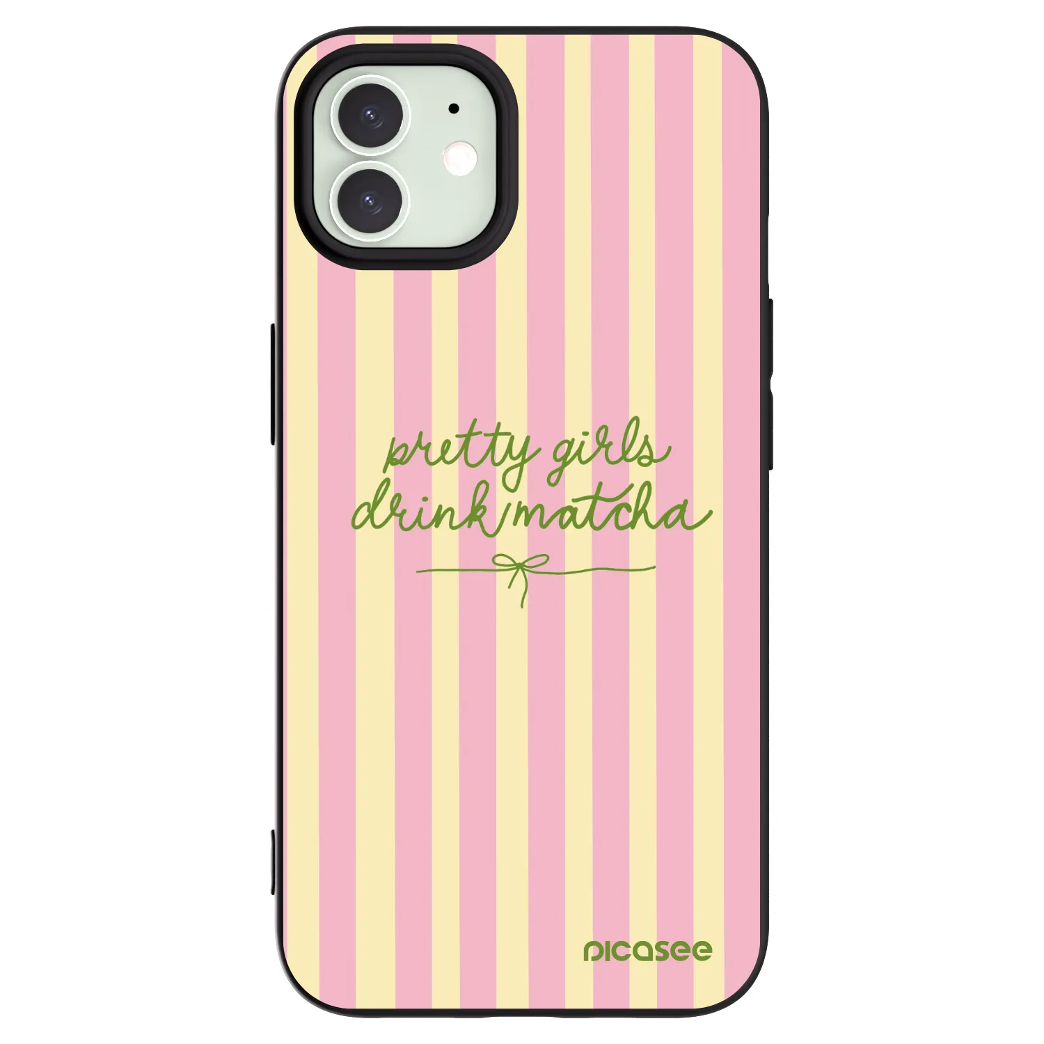 Picasee silikónový čierny obal pre Apple iPhone 12 Pro - Pretty matcha