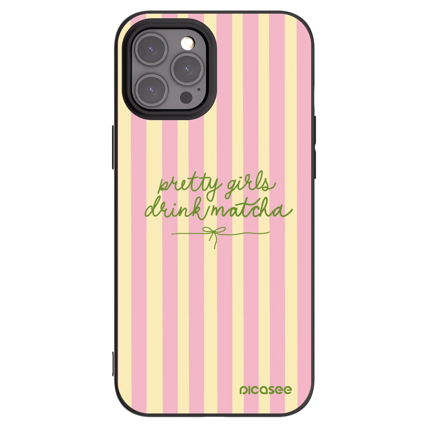 Picasee silikónový čierny obal pre Apple iPhone 12 Pro Max - Pretty matcha
