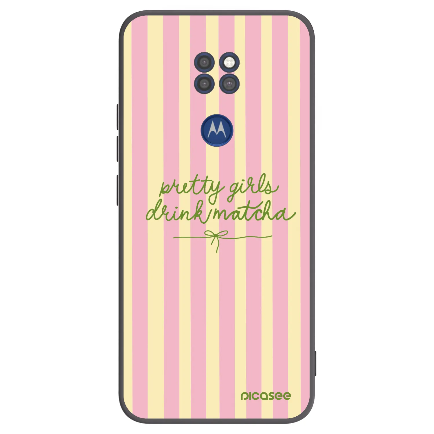 Picasee silikónový čierny obal pre Motorola Moto G9 Play - Pretty matcha