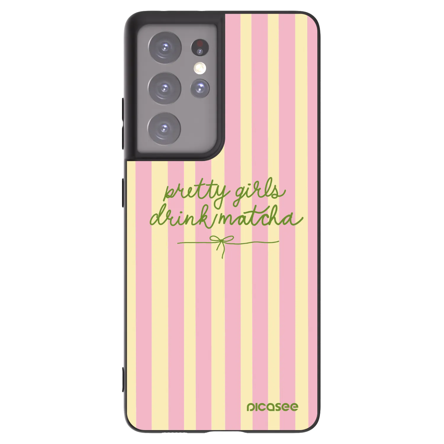 Picasee silikónový čierny obal pre Samsung Galaxy S21 Ultra 5G G998B - Pretty matcha