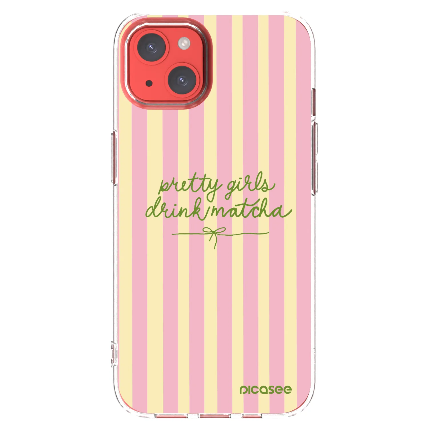 Picasee silikónový prehľadný obal pre Apple iPhone 13 - Pretty matcha