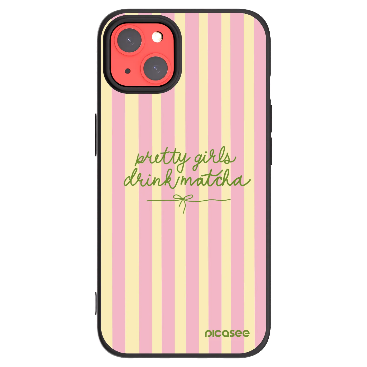 Picasee silikónový čierny obal pre Apple iPhone 13 - Pretty matcha