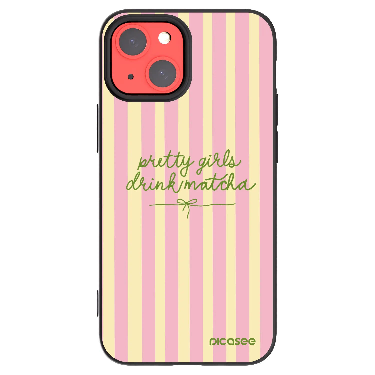 Picasee silikónový čierny obal pre Apple iPhone 13 mini - Pretty matcha