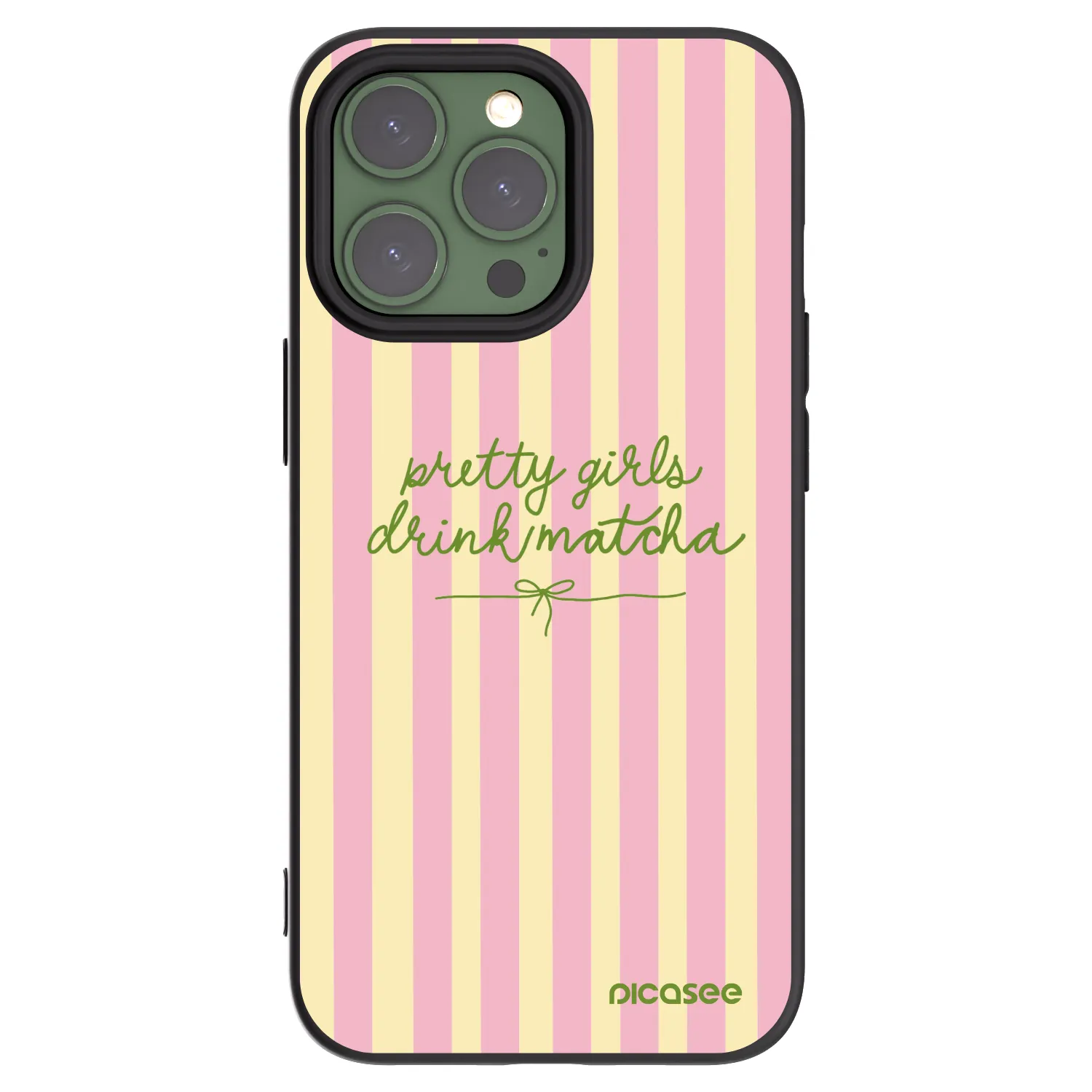 Picasee silikónový čierny obal pre Apple iPhone 13 Pro - Pretty matcha
