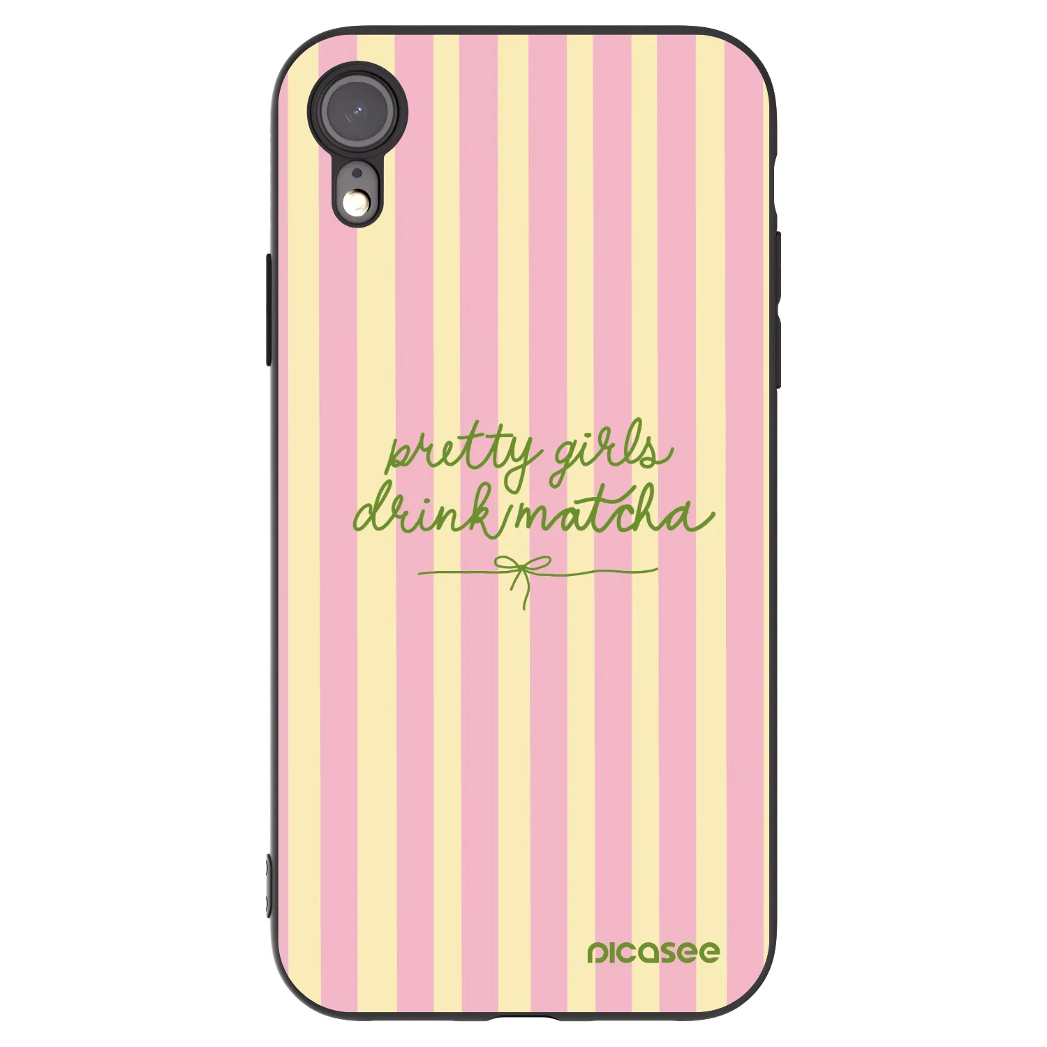 Picasee silikónový čierny obal pre Apple iPhone XR - Pretty matcha