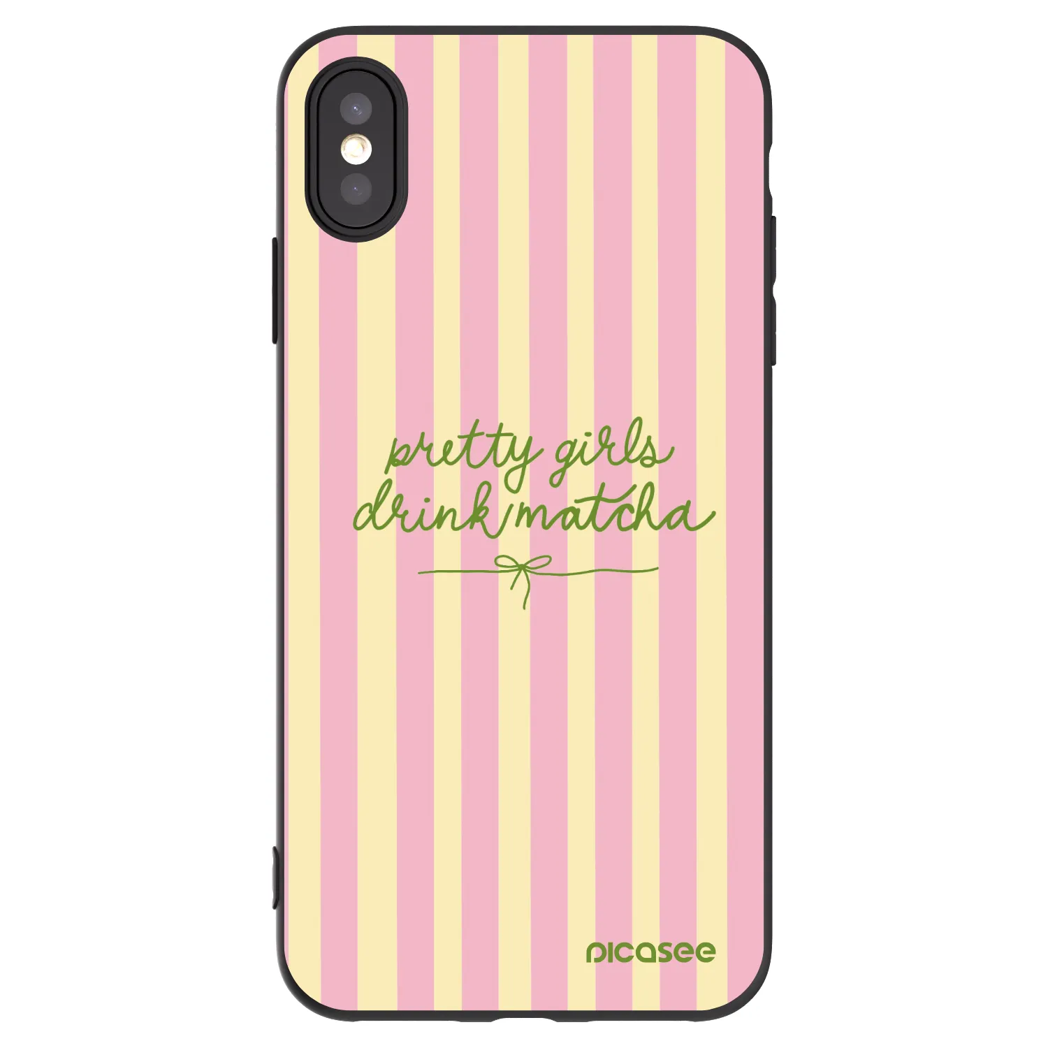 Picasee silikónový čierny obal pre Apple iPhone XS Max - Pretty matcha