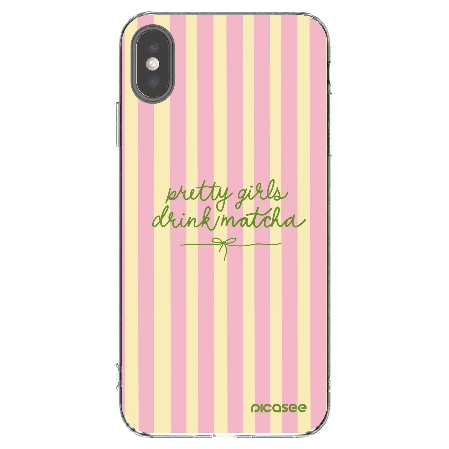 Picasee silikónový prehľadný obal pre Apple iPhone XS Max - Pretty matcha