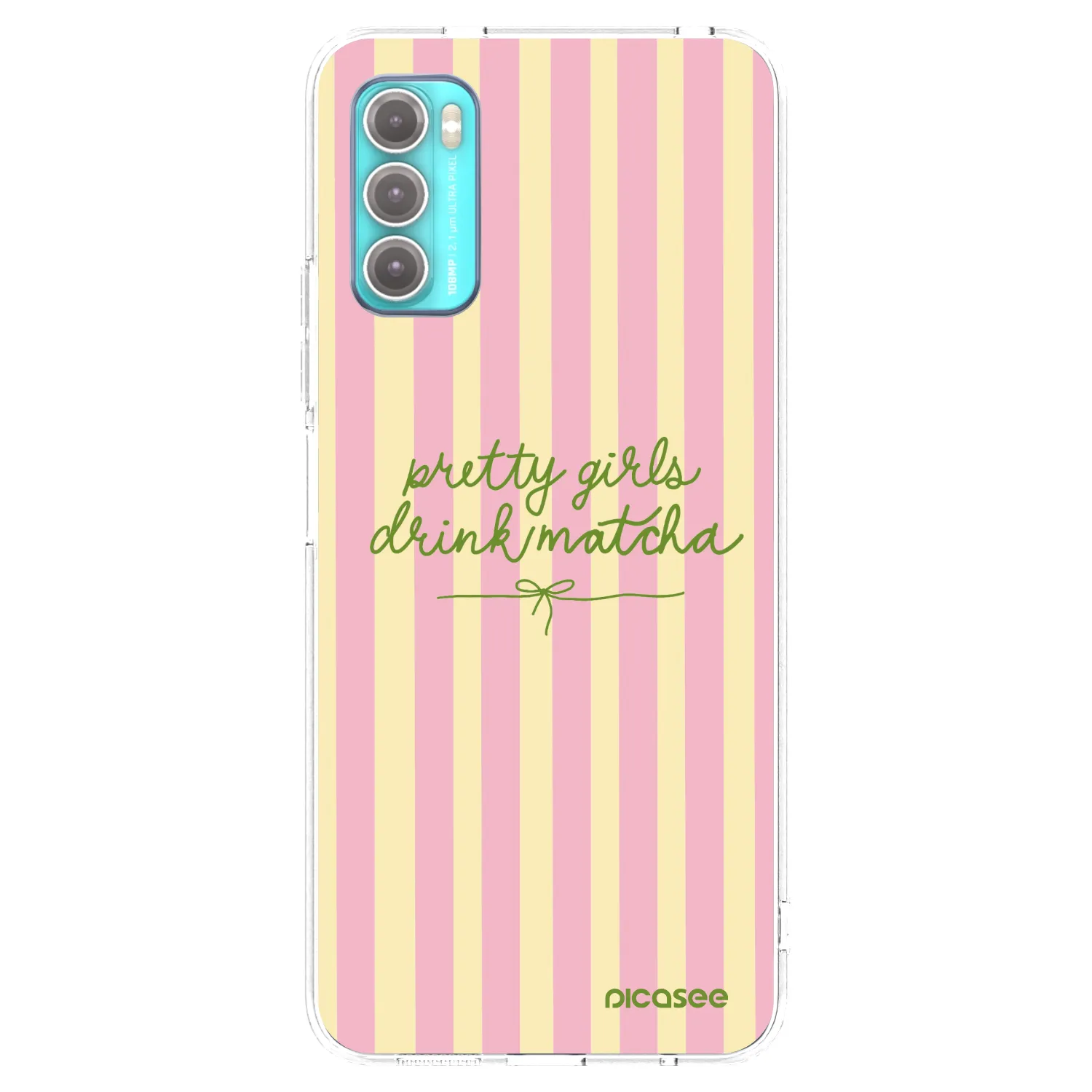Picasee silikónový prehľadný obal pre Motorola Moto G60 - Pretty matcha