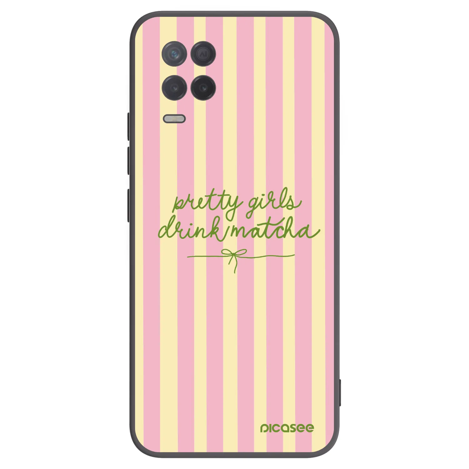 Picasee silikónový čierny obal pre Realme 8 5G - Pretty matcha