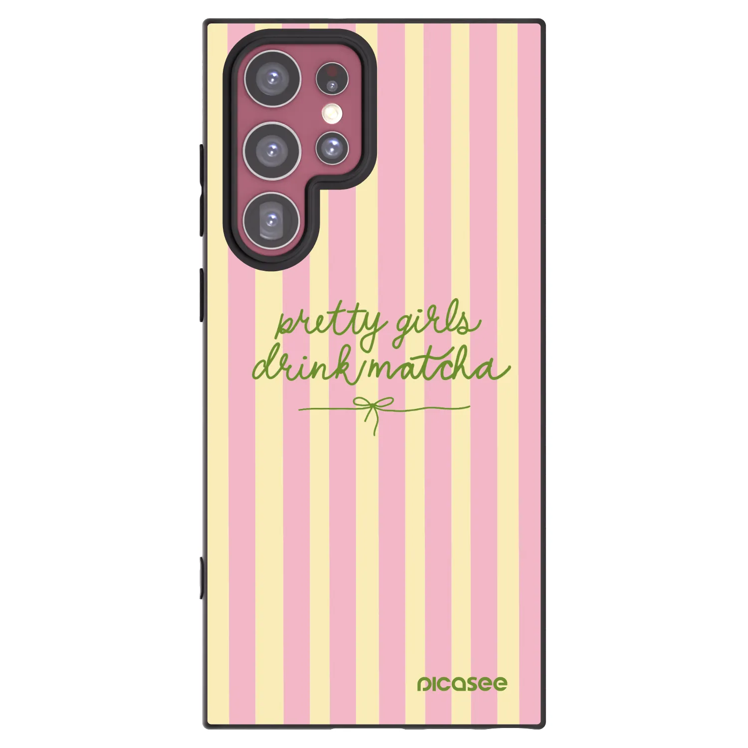 Picasee silikónový čierny obal pre Samsung Galaxy S22 Ultra 5G - Pretty matcha
