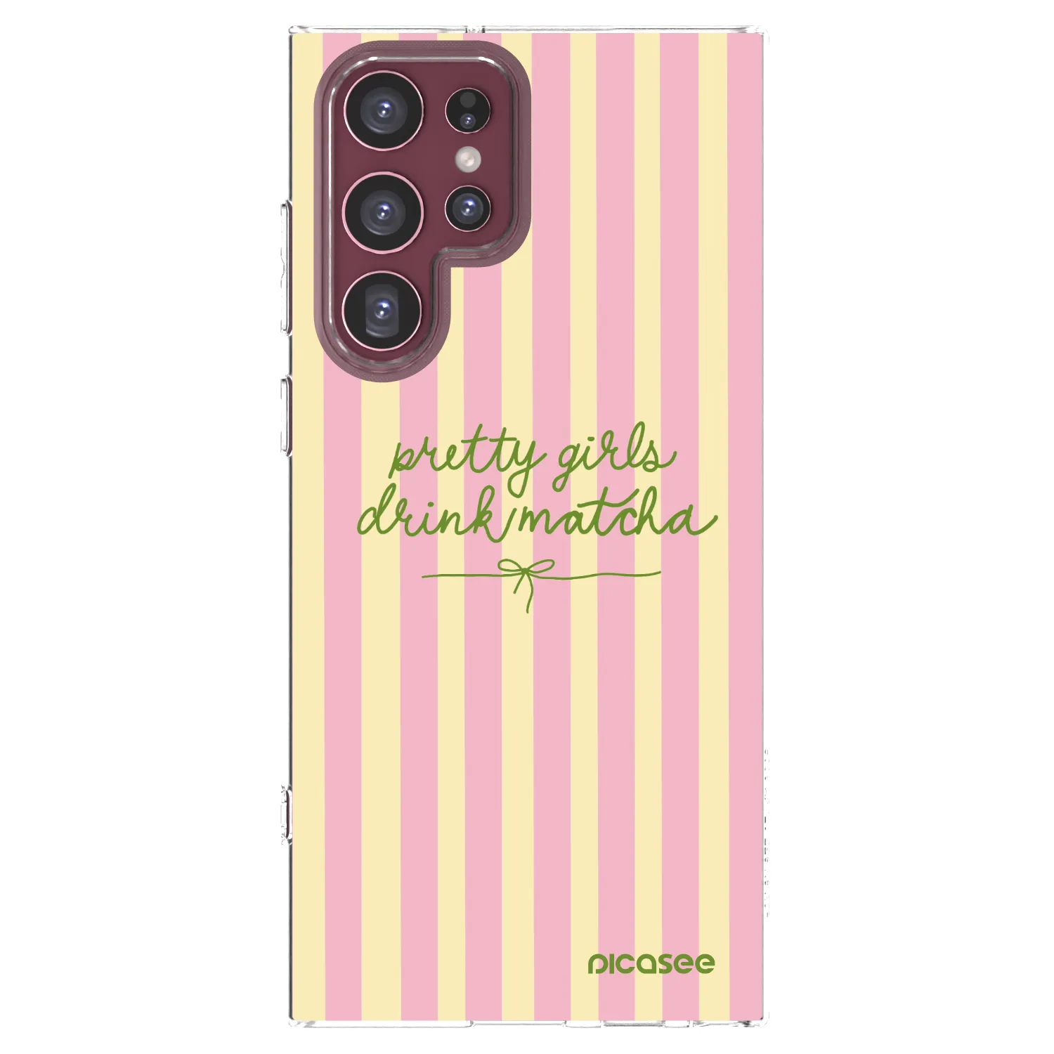 Picasee silikónový prehľadný obal pre Samsung Galaxy S22 Ultra 5G - Pretty matcha