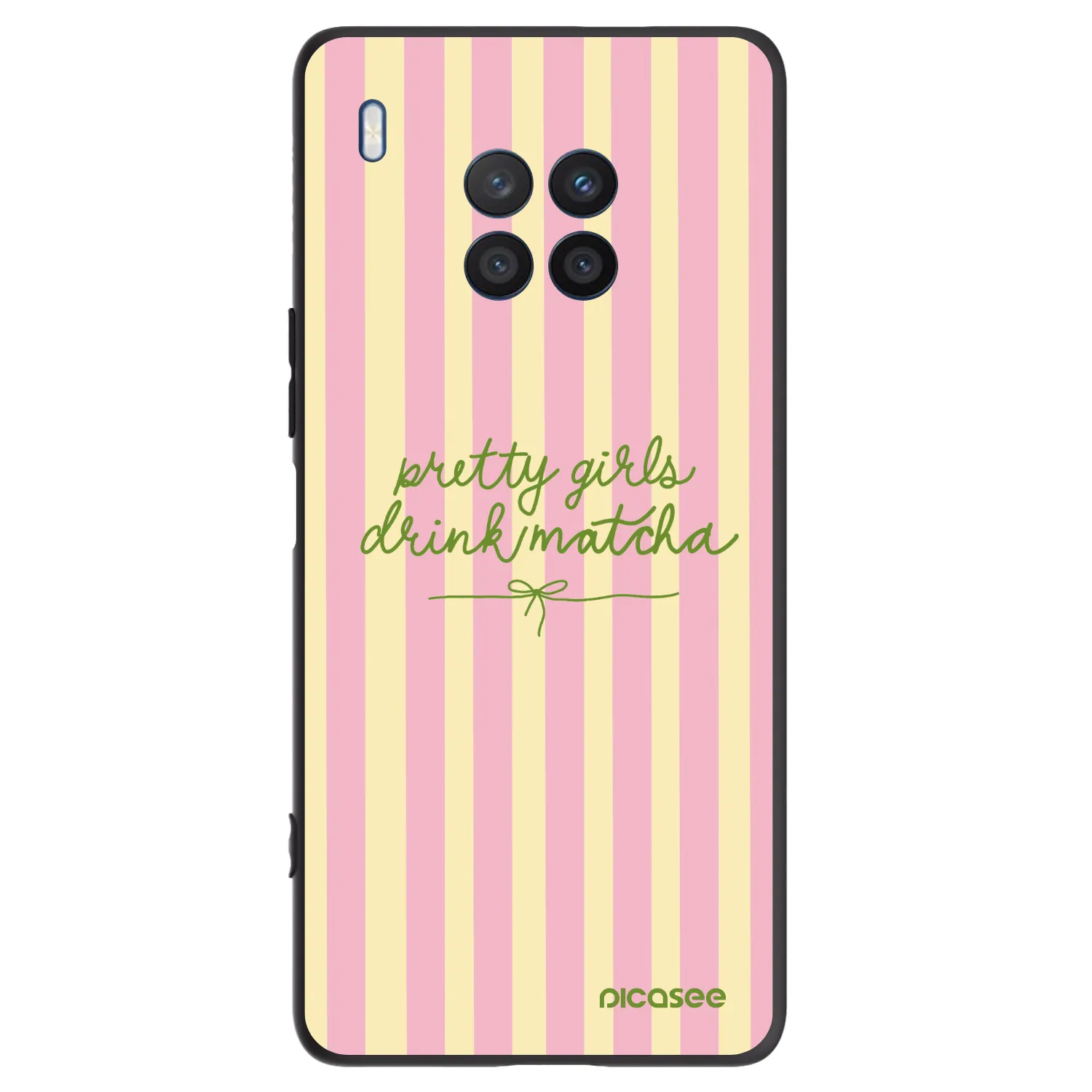 Picasee silikónový čierny obal pre Honor 50 Lite - Pretty matcha