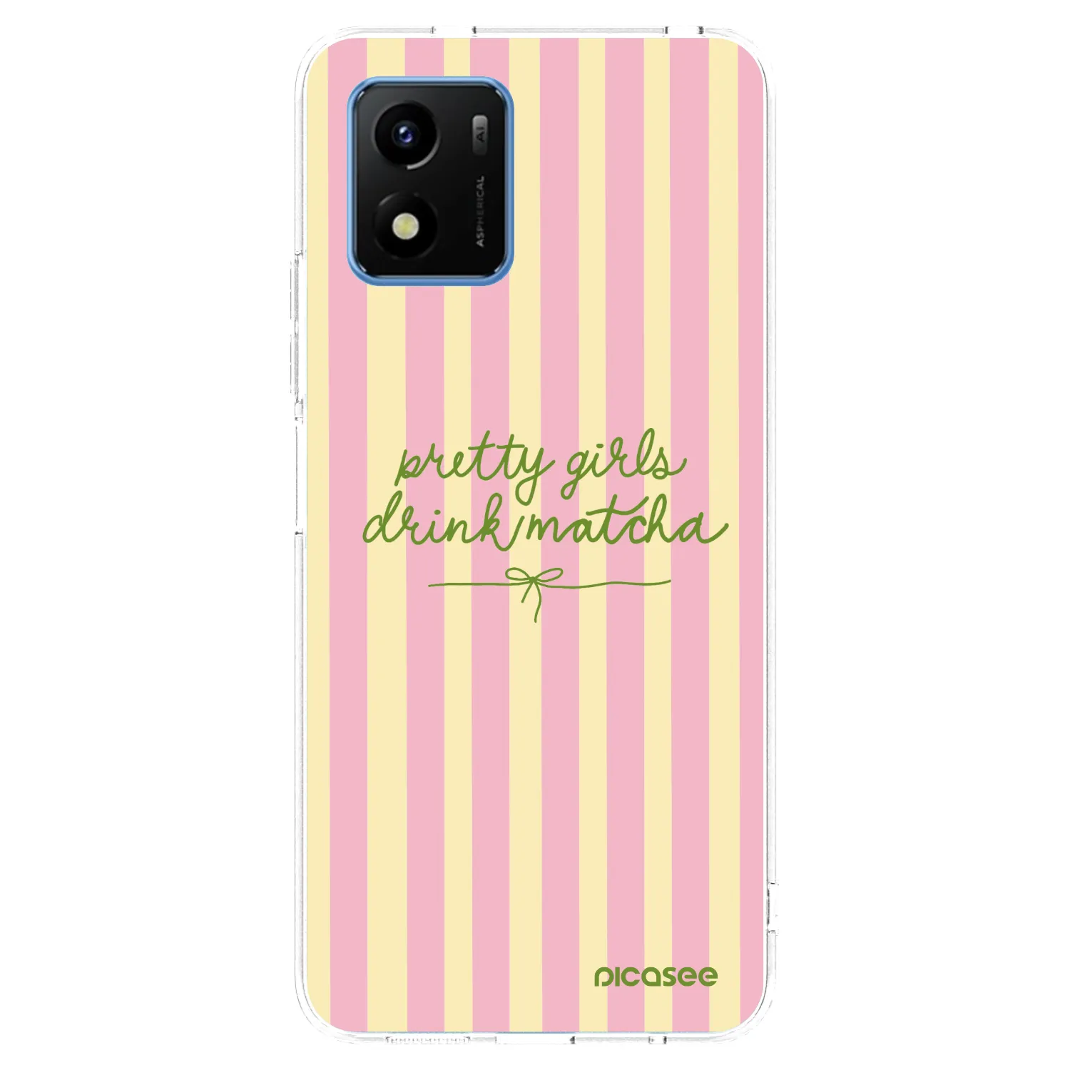 Picasee silikónový prehľadný obal pre Vivo Y01 - Pretty matcha
