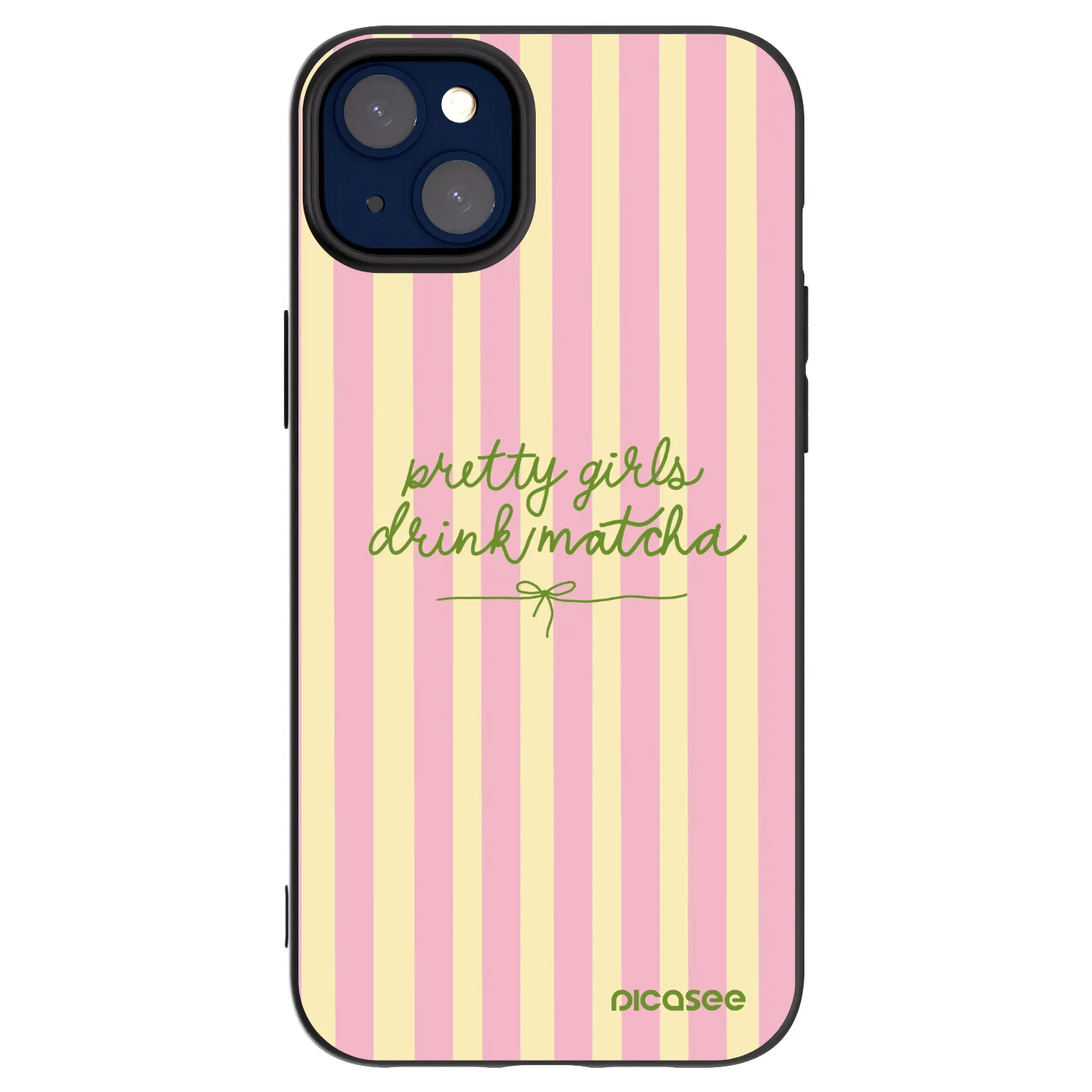 Picasee silikónový čierny obal pre Apple iPhone 14 Plus - Pretty matcha