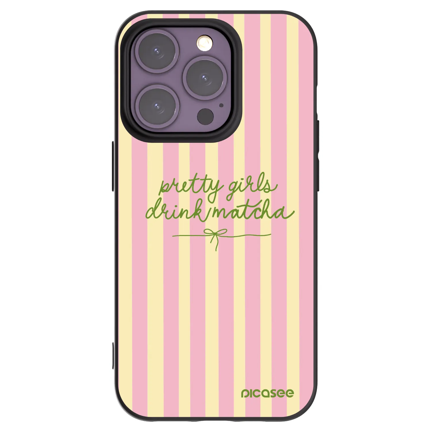 Picasee silikónový čierny obal pre Apple iPhone 14 Pro - Pretty matcha