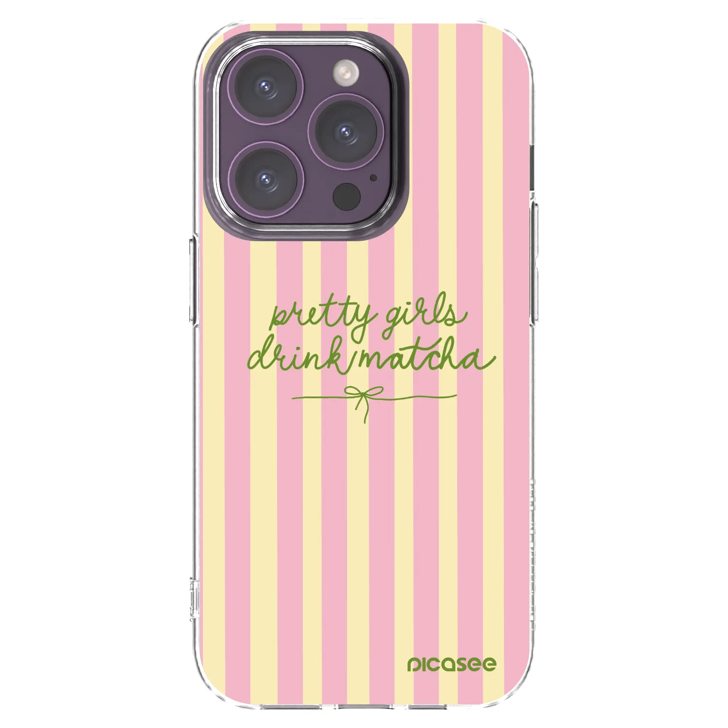 Picasee silikónový prehľadný obal pre Apple iPhone 14 Pro - Pretty matcha