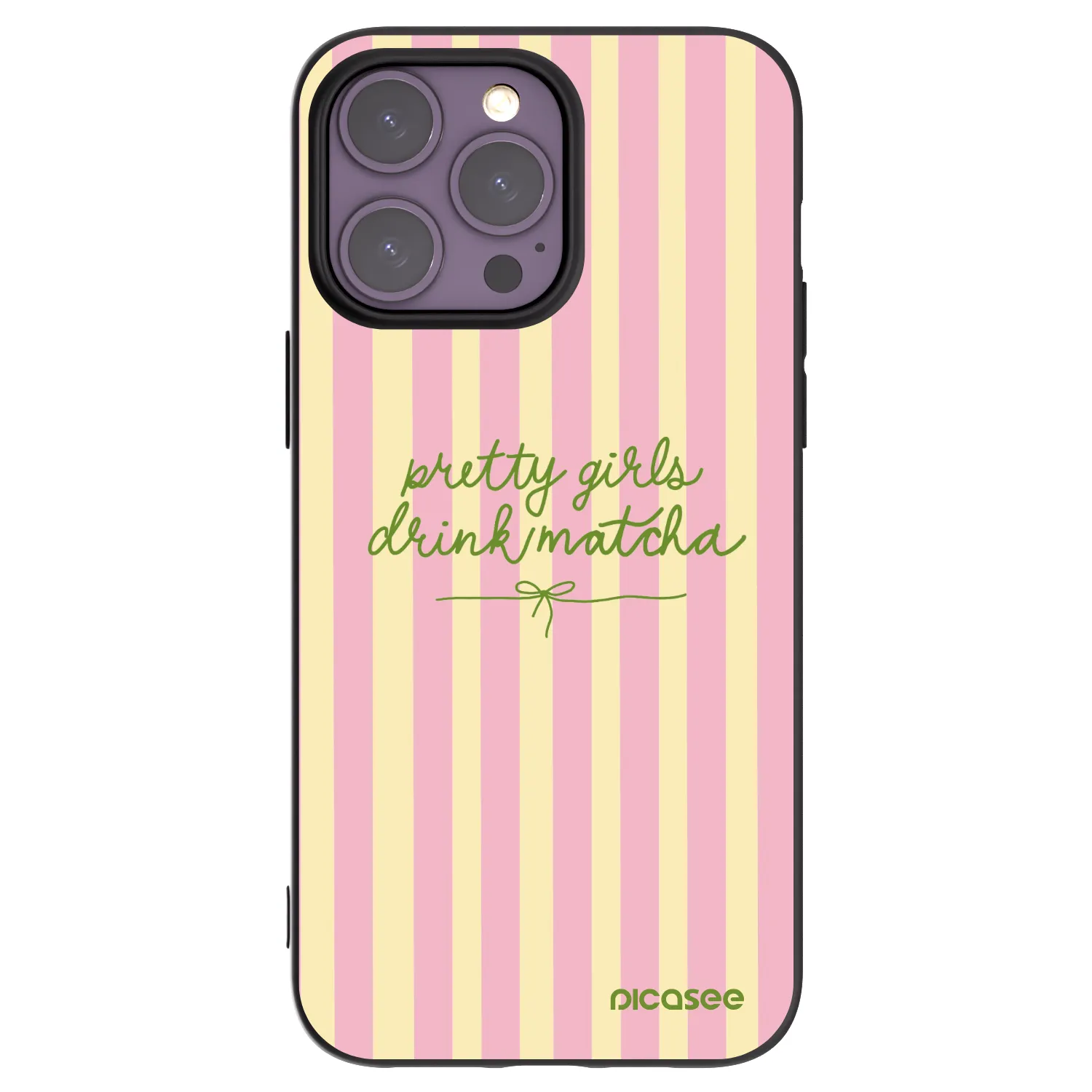 Picasee silikónový čierny obal pre Apple iPhone 14 Pro Max - Pretty matcha