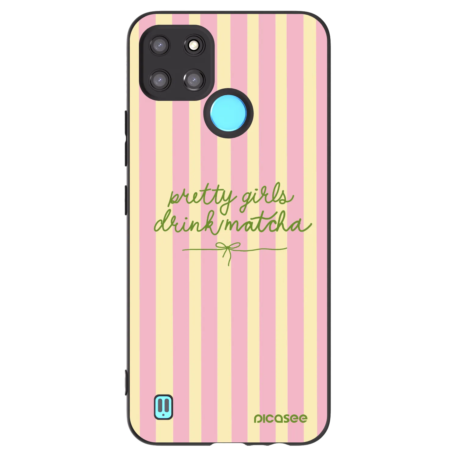 Picasee silikónový čierny obal pre Realme C21Y - Pretty matcha