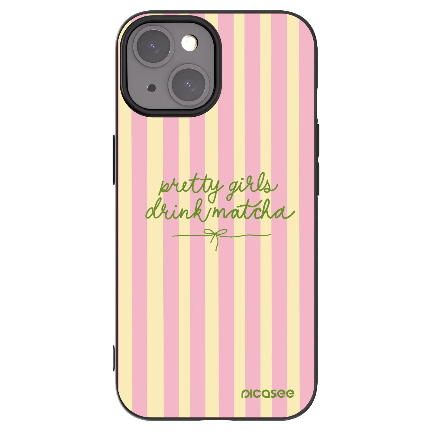 Picasee silikónový čierny obal pre Apple iPhone 15 - Pretty matcha