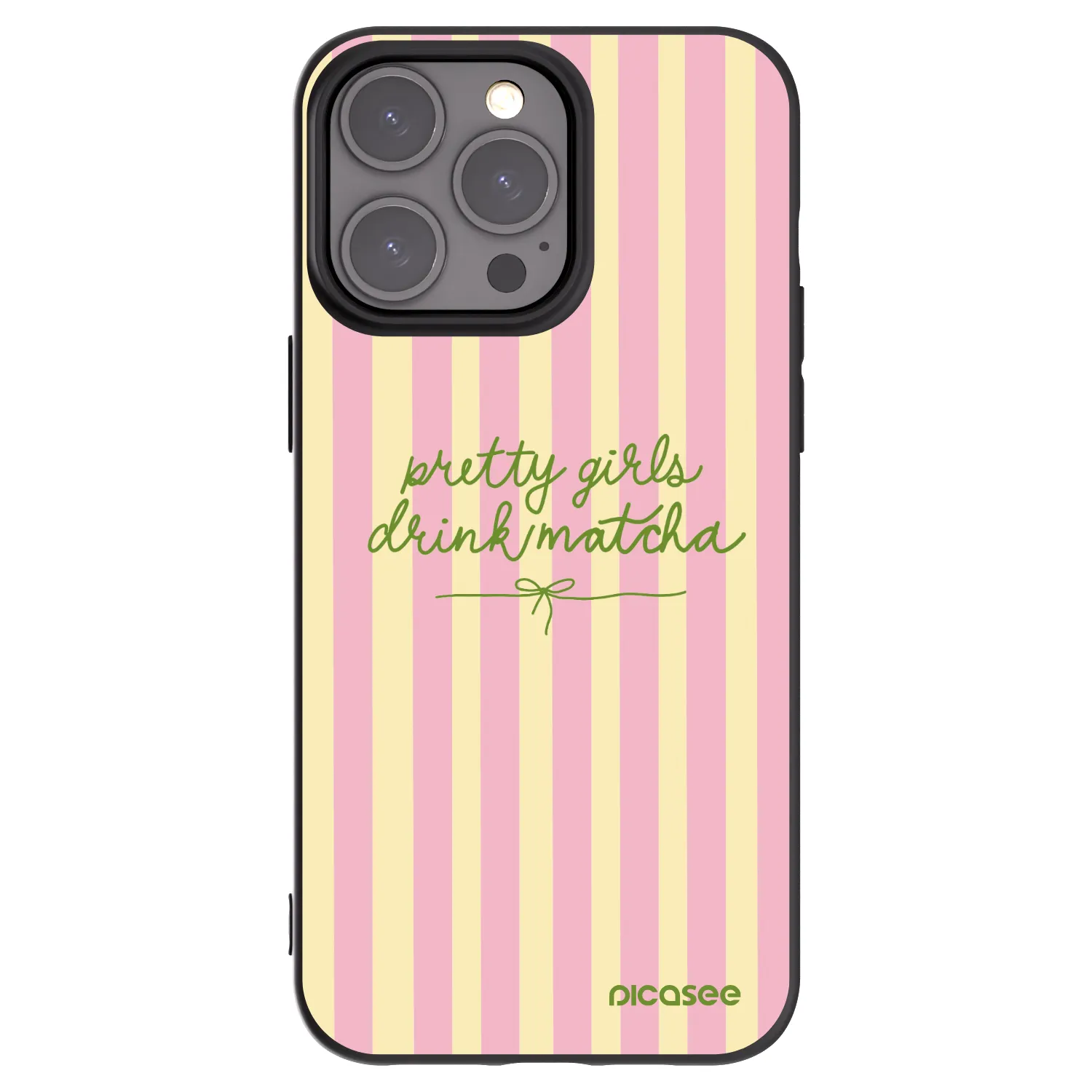 Picasee silikónový čierny obal pre Apple iPhone 15 Pro Max - Pretty matcha