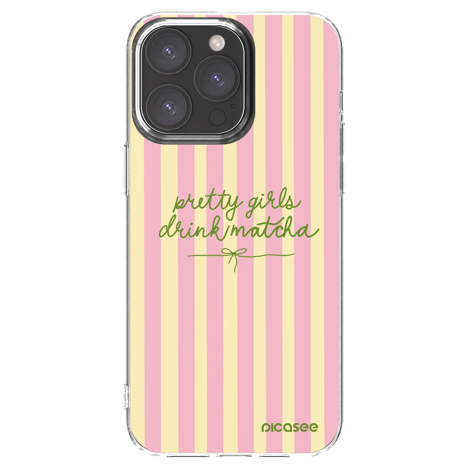 Picasee silikónový prehľadný obal pre Apple iPhone 15 Pro Max - Pretty matcha