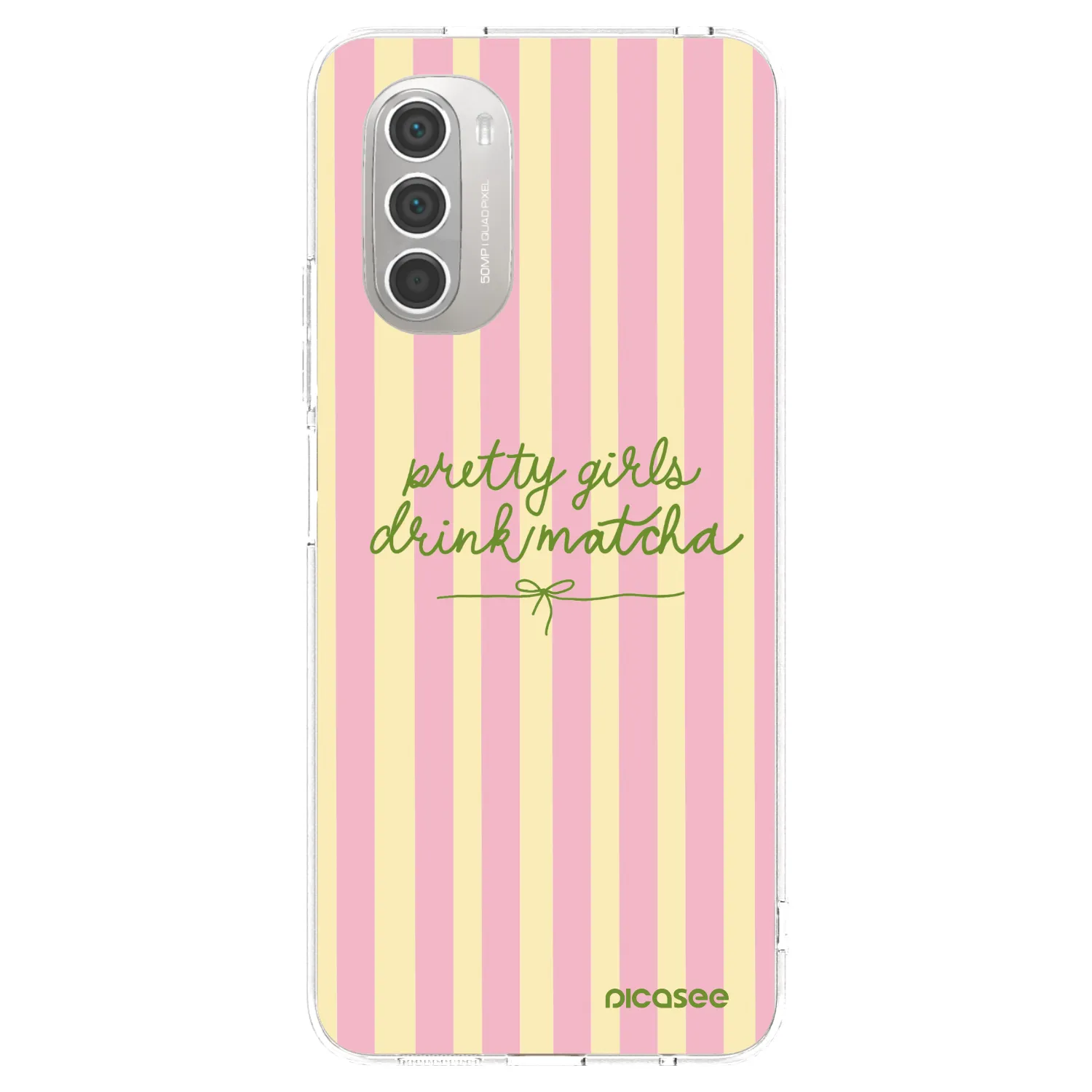 Picasee silikónový prehľadný obal pre Motorola Moto G51 - Pretty matcha