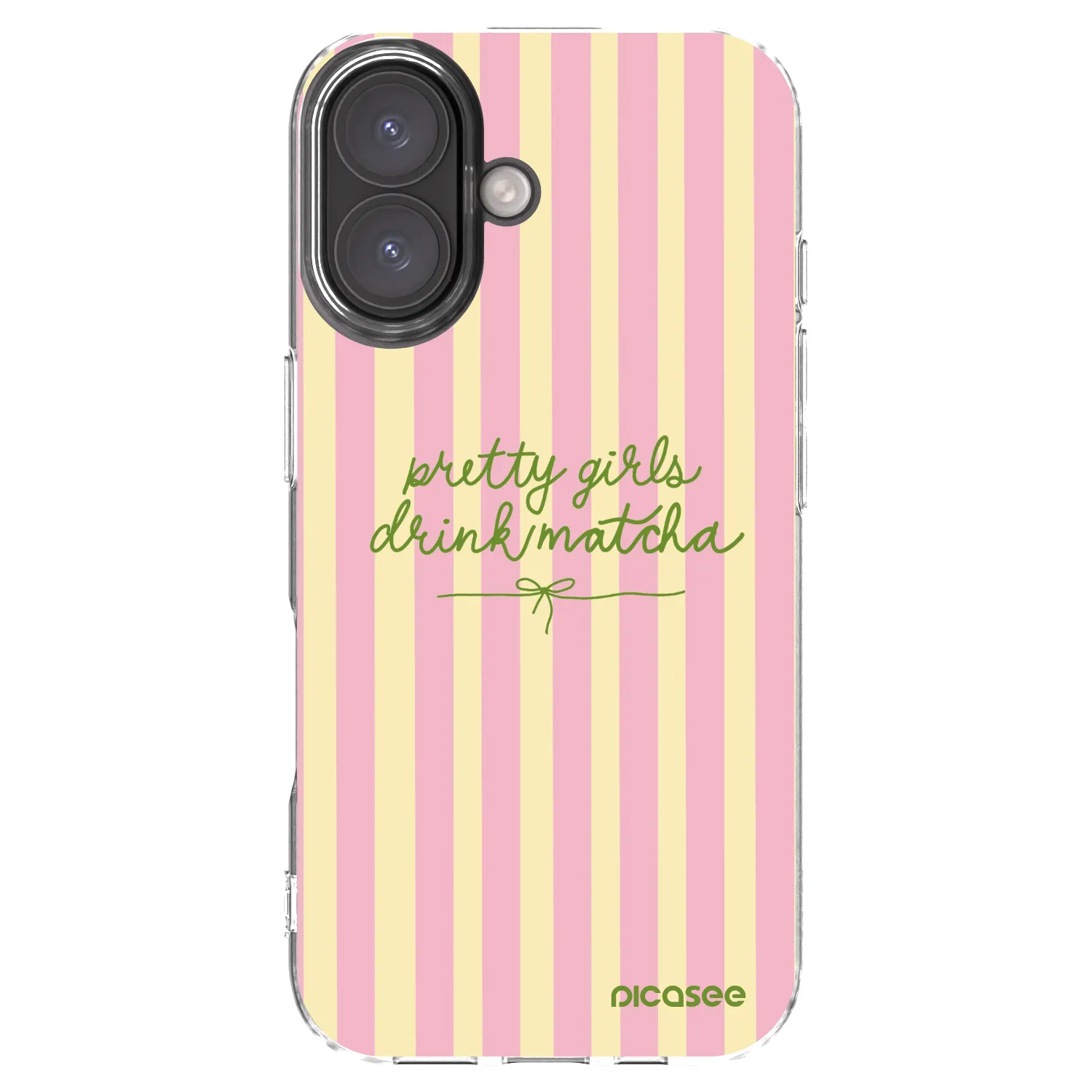 Picasee silikónový prehľadný obal pre Apple iPhone 16 - Pretty matcha