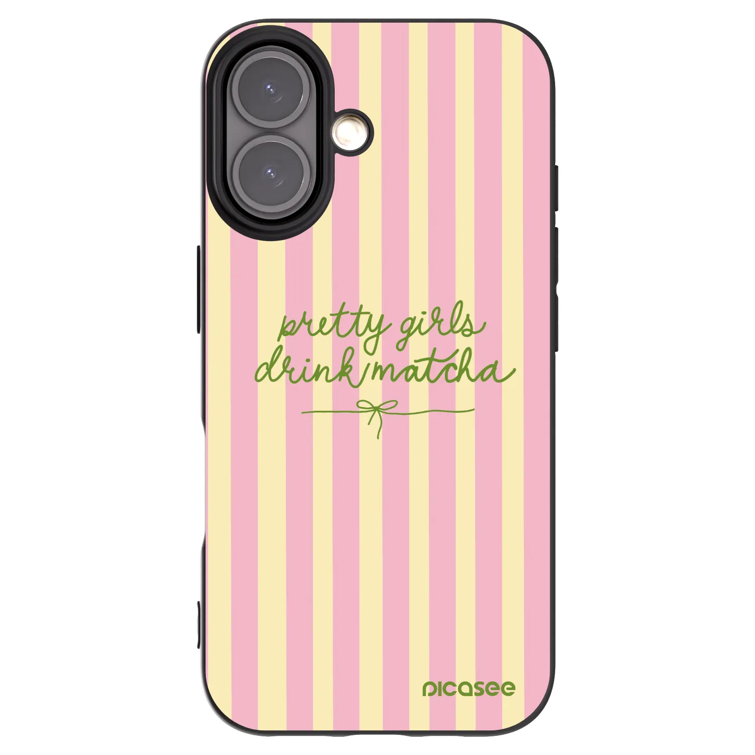 Picasee silikónový čierny obal pre Apple iPhone 16 - Pretty matcha