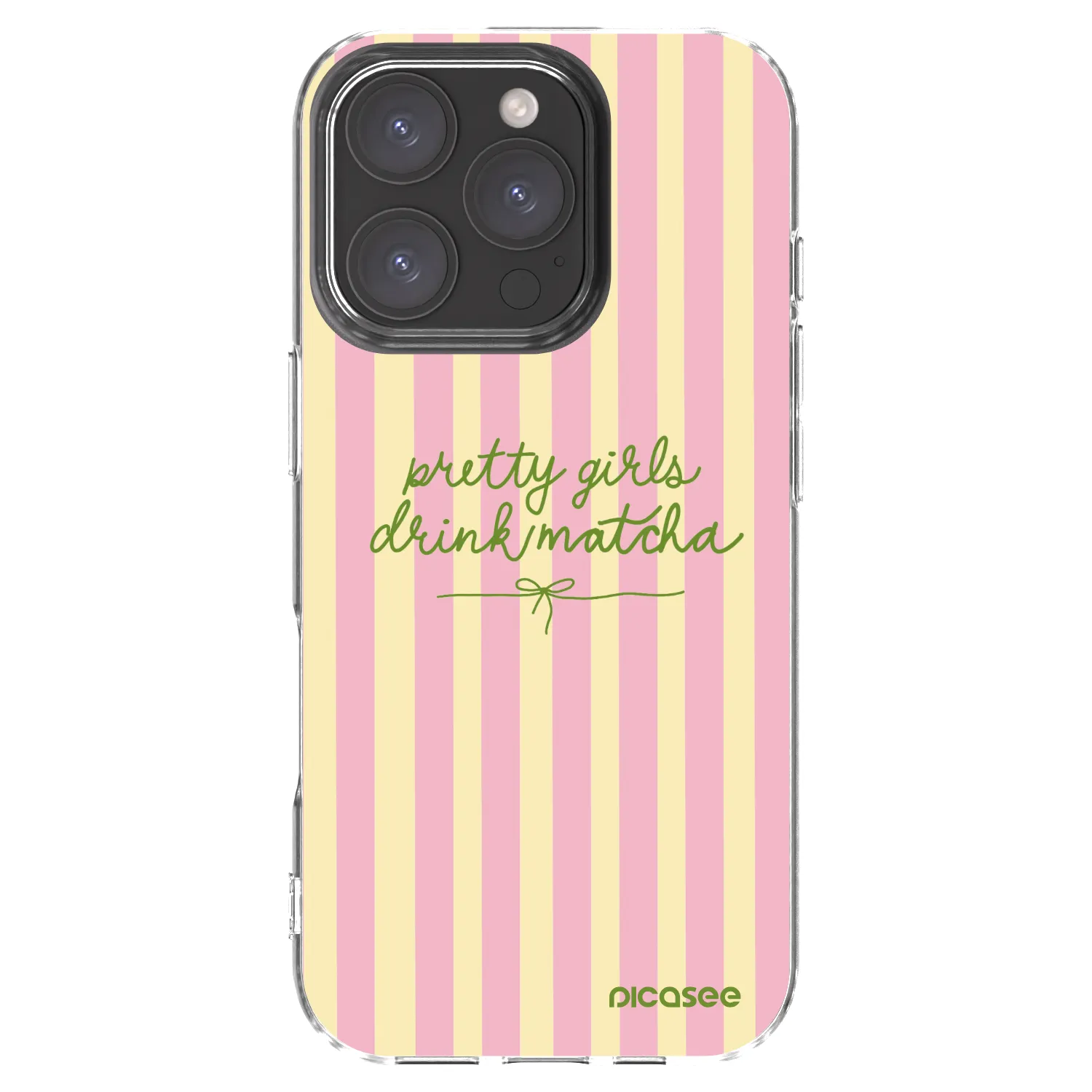 Picasee silikónový prehľadný obal pre Apple iPhone 16 Pro - Pretty matcha