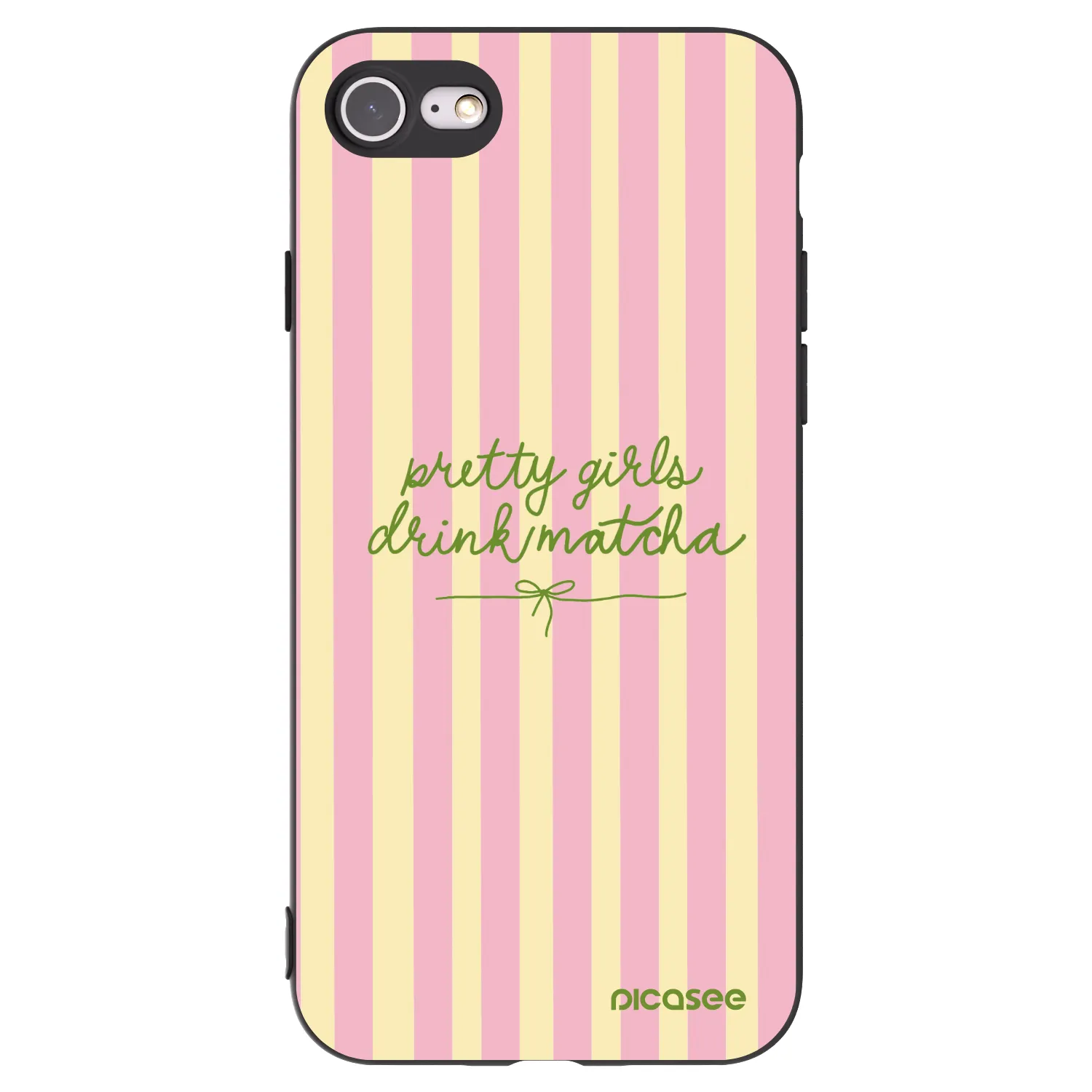 Picasee silikónový čierny obal pre Apple iPhone 8 - Pretty matcha