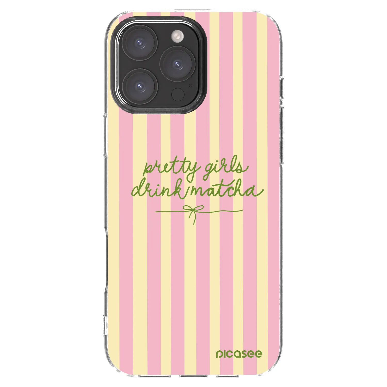 Picasee silikónový prehľadný obal pre Apple iPhone 16 Pro Max - Pretty matcha