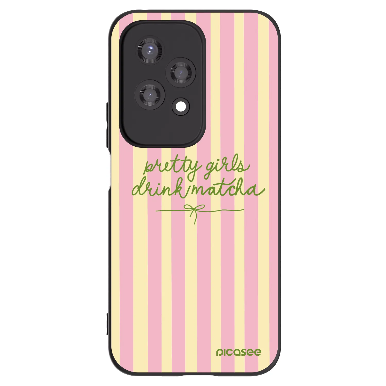 Picasee silikónový čierny obal pre Honor 200 Lite - Pretty matcha