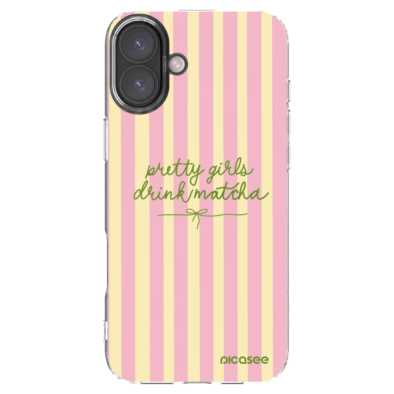 Picasee silikónový prehľadný obal pre Apple iPhone 16 Plus - Pretty matcha