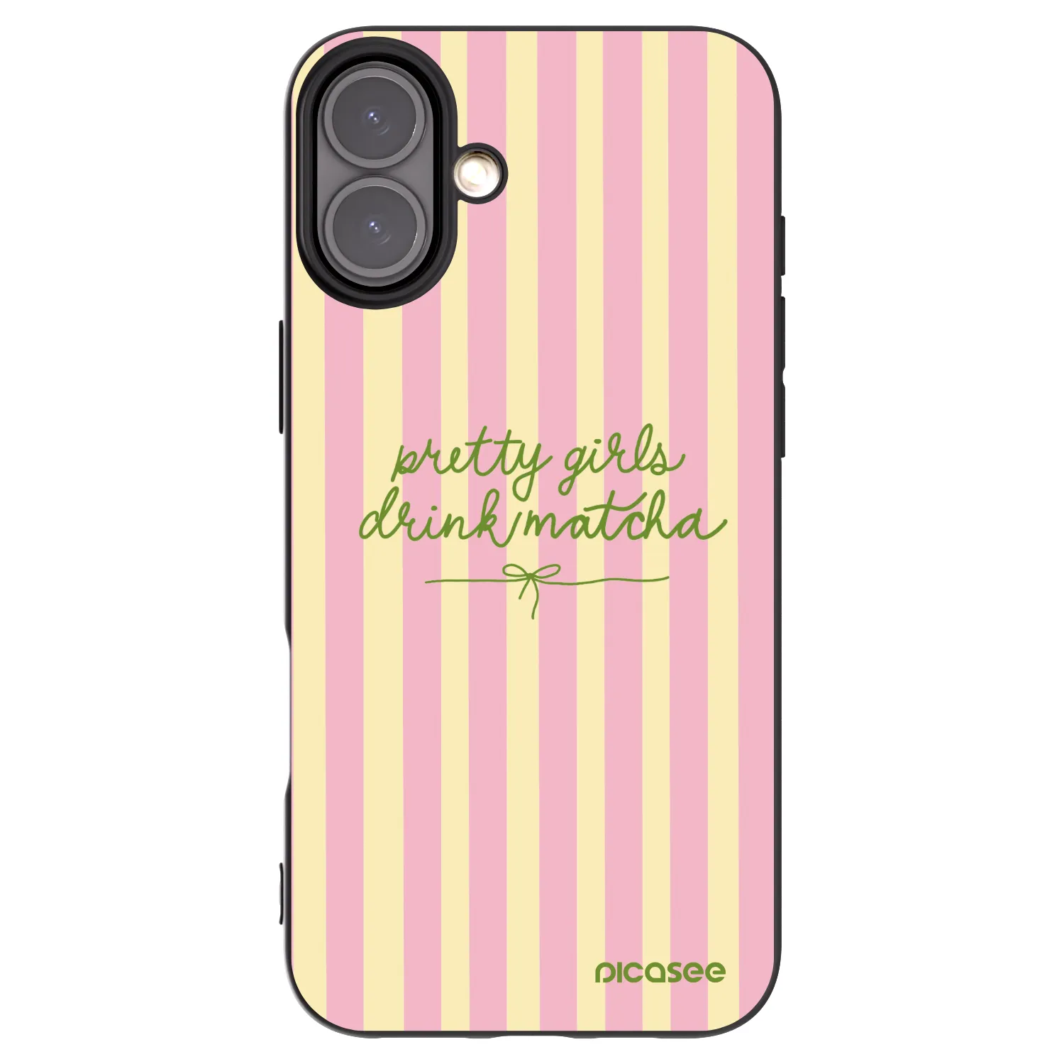 Picasee silikónový čierny obal pre Apple iPhone 16 Plus - Pretty matcha