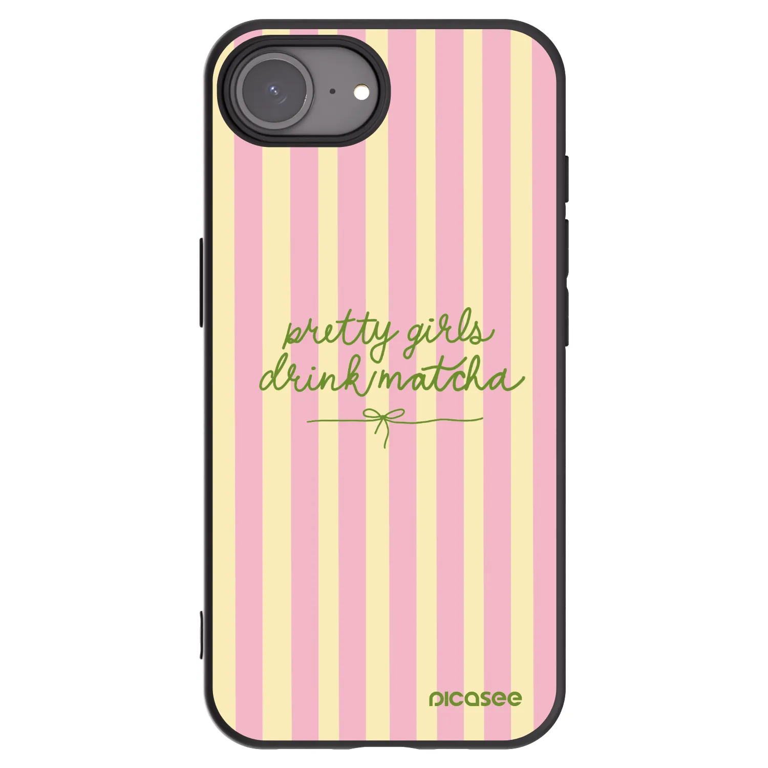 Picasee silikónový čierny obal pre Apple iPhone 16e - Pretty matcha