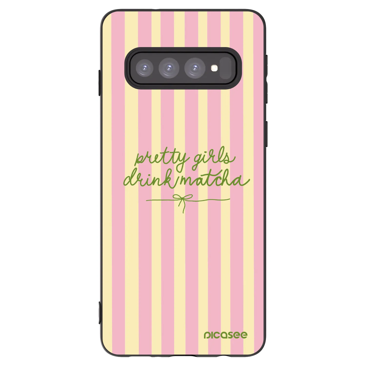 Picasee silikónový čierny obal pre Samsung Galaxy S10 G973 - Pretty matcha