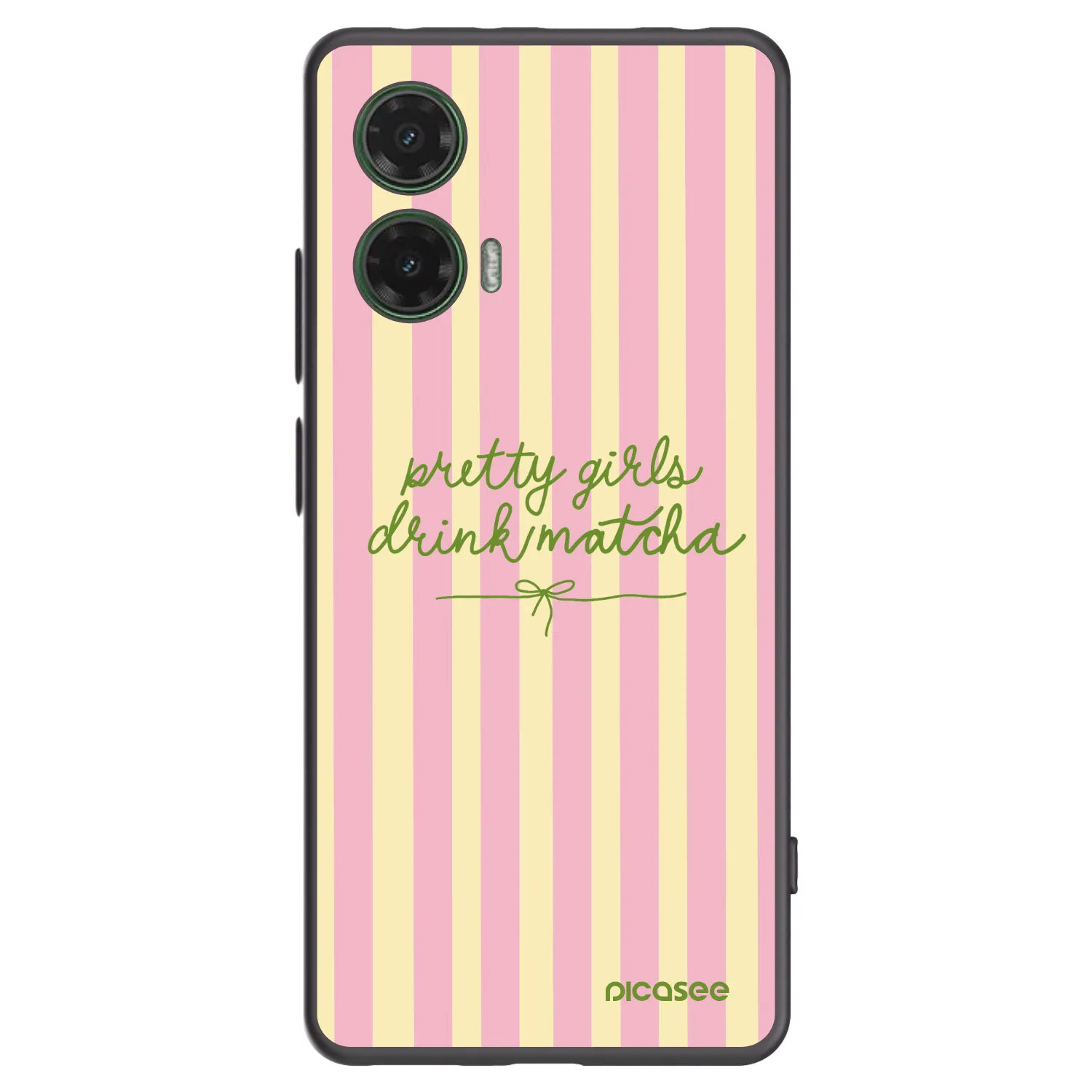 Picasee silikónový čierny obal pre Motorola Moto G35 5G - Pretty matcha