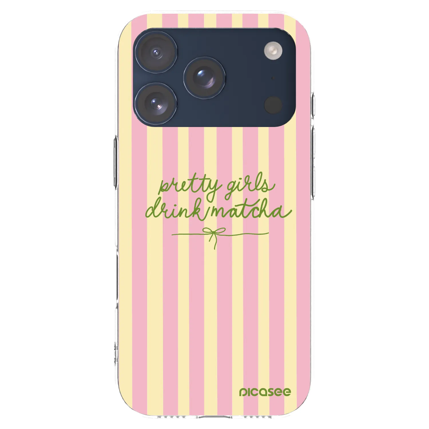 Picasee silikónový prehľadný obal pre Apple iPhone 17 Pro - Pretty matcha