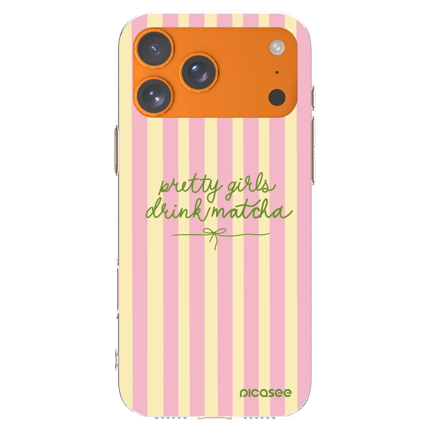 Picasee silikónový prehľadný obal pre Apple iPhone 17 Pro Max - Pretty matcha